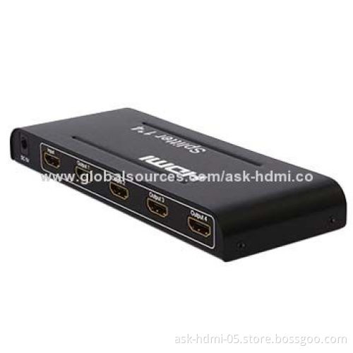 1 x 4 HDMI Splitter, Full HD, Full 3D, 5V DC/2A Power Supply